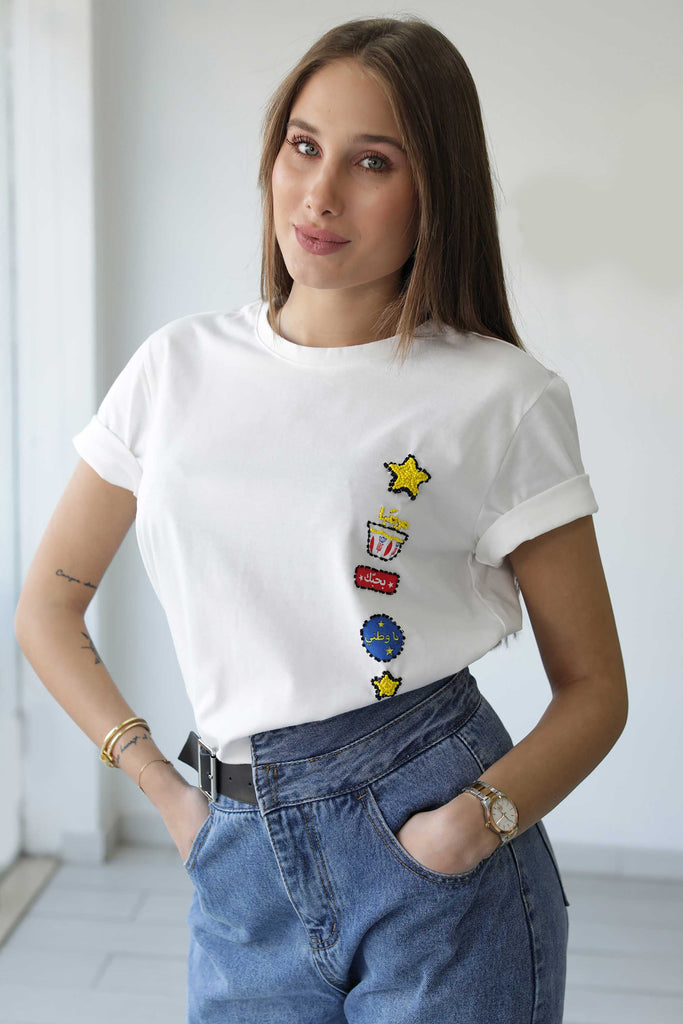 The lebanese project tshirt design lebanon beads colorful beirut jujule lemonie